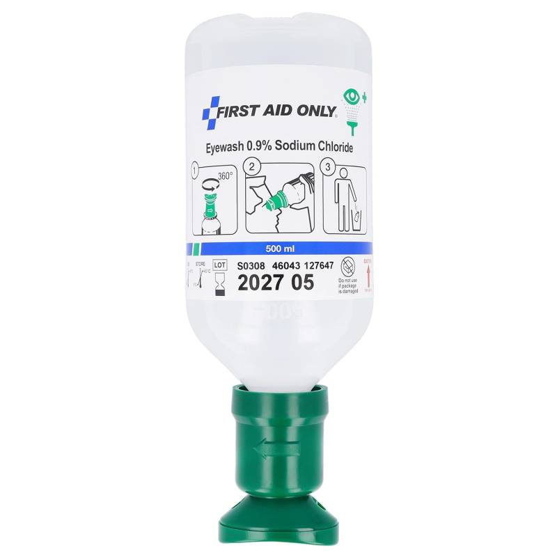First Aid Only Augenspülflasche 500 ml Natriumchloridlösung 0,9% von First Aid Only