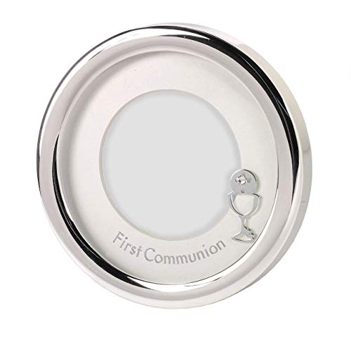 First Communion Silber Straffen Rund Bilderrahmen, 5 1/5,1 cm von First Communion Picture Frame