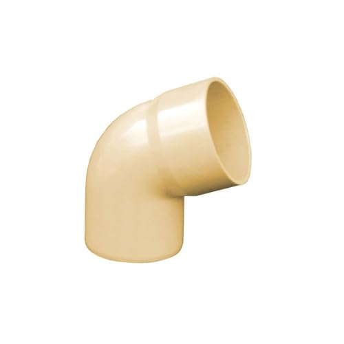 First Plast - Regenrinne PVC 25 halbrund – Bogen PVC 67°30 MF für Rohr Ø 80 mm Stärke 2,2 mm – Sand von First Plast