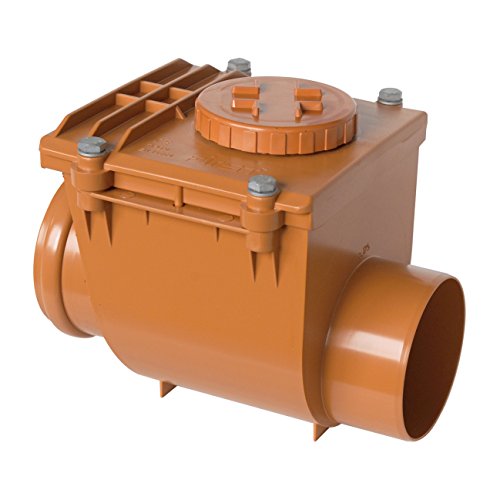 First Plast nro125 a Rückstauklappe aus PVC mit O-Ring, Rot, Durchmesser 125 mm von First Plast