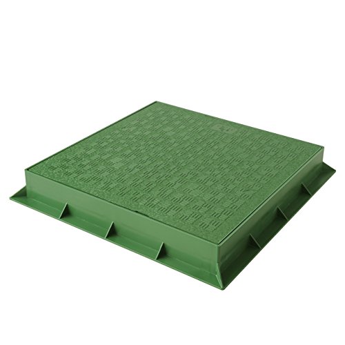 First Plast tcdp30 V-y Rahmen mit Deckel PEDONABILE aus PVC, grün, 300 x 300 mm von First Plast