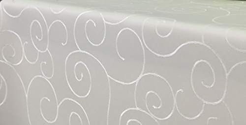 First-Tex Ornament Damast Tischdecke 160x220 oval Creme* von First-Tex