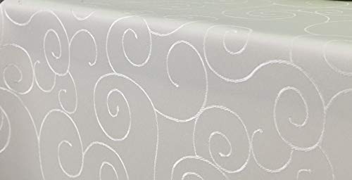 First-Tex Ornament Damast Tischdecke eckig 160x400 Creme* von First-Tex