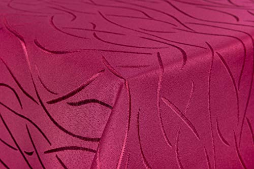First-Tex Streifen-Muster Tischdecke 110x110 cm eckig Bordeaux von First-Tex