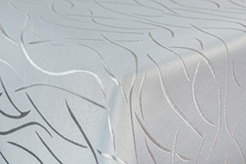 First-Tex Streifen-Muster Tischdecke 90x90 cm eckig hellgrau von First-Tex