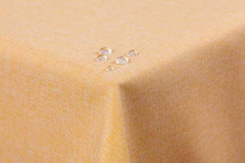 First-Tex Tischdecke Leinenoptik Lotuseffekt abwaschbar mit gerader Saumkante 130x340 eckig in gelb First-Tex Tischdecke Leinenoptik Lotuseffekt abwaschbar mit gerader Saumkante 130x340 eckig in gelb von First-Tex