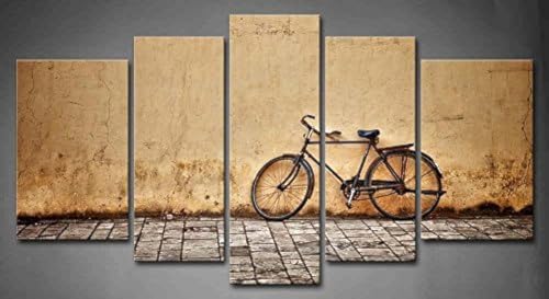 5 Verkleidung Alt Rostig Jahrgang Fahrrad In Das Mauer Wandkunst Malerei Das Bild Druck Auf Leinwand Die Architektur Kunstwerk Bilder Für Zuhause Büro Moderne Dekoration von First Wall Art