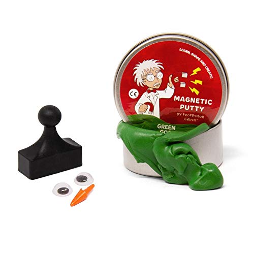 Professor Gauss™ Magnetic Putty Mit Skittle Magnet Für Kinder, Jungen, Mädchen, Wissenschaft, Lernen und Spaß - Green Goo - Pack von 2 von first4magnets