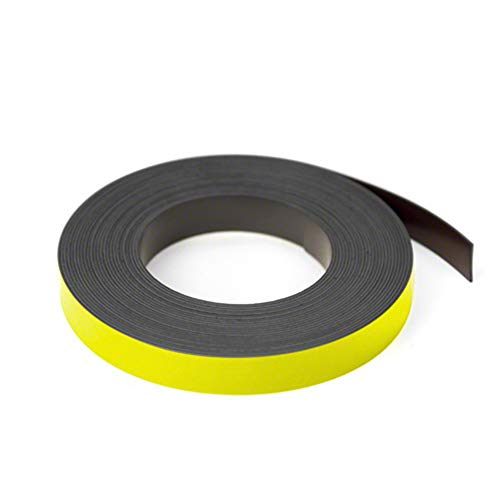 first4magnets™ Gelbe 12,7 mm breit dicken magnetischen Gitterlinien Tape (12,7 x 0,76 mm x 5 Meter), Metall, Silver, 25 x 10 x 3 cm von first4magnets