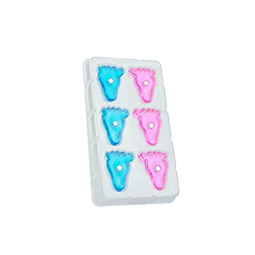 Blue & Pink Baby Füße Geformtem Magnet Für Kühlschrank, Whiteboard, Hinweis Oder Babyparty - 22mm Durchmesser x 4mm Hoch - Pack von 12 von first4magnets