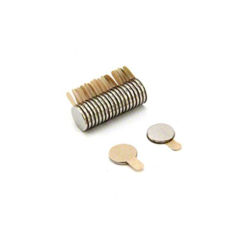 N35 Neodym Easypeel Adhäsive Magnet Für Kunst, Kunsthandwerk, Modellherstellung, Diy, Hobbys und Verpackungen - 8mm Durchmesser x 1mm - 0,39kg Zug - Süd - Pack von 20 von first4magnets