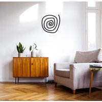 Abstrakte Lineare Metallwandkunst, Einzigartige Minimale Wandmetalldekor von FirstRoom