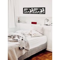 Floral Metall Wand Kunst Panel Matte Black Schlafzimmer Dekor Floral Metall Wand Kunst Panel Matte Black Schlafzimmer Dekor von FirstRoom