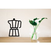 Metall Mokka Topf Wandkunst Mattschwarzer Kaffee Dekor von FirstRoom