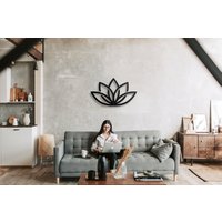 Metall Wand Kunst Lotus Yoga Blume, Studio Dekor Design von FirstRoom