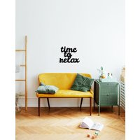 Metallschild Time To Relax Wandkunst - Perfekt Für Ihre Schlafzimmerwand von FirstRoom
