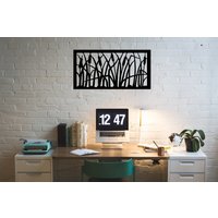 Reedmace Metallwandkunst Seeblick-stahlaufhängung | 70 X 39 cm von FirstRoom