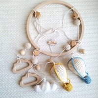 Heißluftballon Neutrales Babyzimmer Mobile Geschenk Für Werdende Mama, Wolke Kinderzimmer Dekor Postpartum Neues Baby, Holzspielzeug Aus Der Ukraine Heißluftballon Neutrales Babyzimmer Mobile Geschenk Für Werdende Mama, Wolke Kinderzimmer Dekor Postpartum Neues Baby, Holzspielzeug Aus Der Ukraine von FirstToyLittleBear