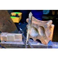Handgeschmiedet Feder Brieföffner, Brief Messer von Firstlightforge