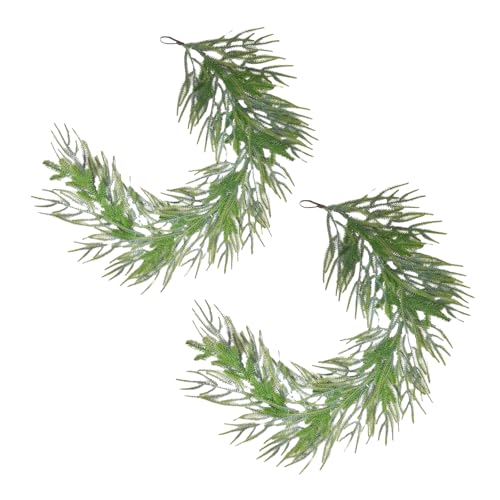 1,5 Weihnachtsgirlande aus Norfolk-Kiefern, künstliches Kunstgrün, Norfolk-Kieferngirlande, echt aussehender, realistischer künstlicher grüner Kranz für Weihnachten, Hochzeit, Heimdekoration von Firulab