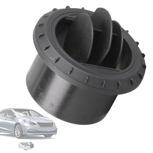 Firulab Auto-Lüftungsauslass | RV-Entlüftungsauslass 60 mm 75 mm - Runder Luftauslass, Warmluftauslass, Deflektor, Auslass, drehbar, Schwarz, Autoteile für Auto, Bus, Wohnmobil, ATV von Firulab