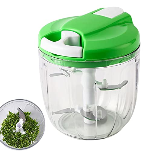 Firulab -Chopper | 900 ml Handzug-Zwiebelhacker Küchenmaschine | Lebensmittelechter Gemüsehacker Zwiebelschneider für Gemüse Nüsse Babynahrung von Firulab