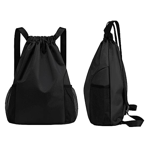 Kordelzug-Rucksack für den Sport,Reiserucksack mit großem Fassungsvermögen für Damen - Wasserdichter Sportbeutel mit Kordelzug und Netztaschen für Männer und Frauen von Firulab