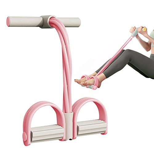 Pedalwiderstandsband, 4 Tube-Knöchel-Puller -Yoga-Griffbänder Übende Multifunktionsfestigkeitstraining Fitness Trainer für Home Gym von Firulab