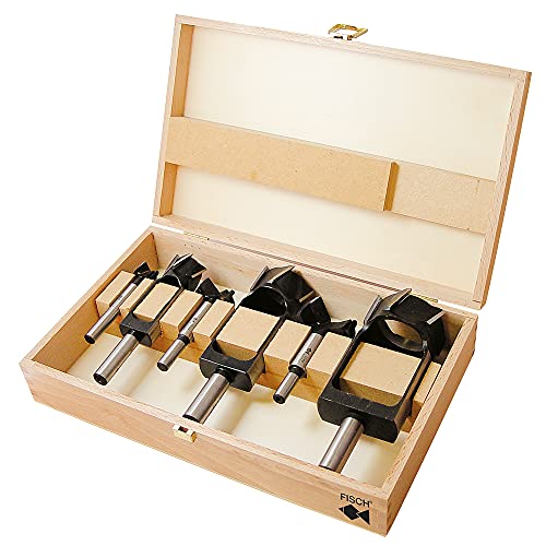 Zapfenschneider + HW Kunstbohrer Set 6-tlg. Ø 20-35-50 mm in einer Holzkassette Zapfenschneider + HW Kunstbohrer Set 6-tlg. Ø 20-35-50 mm in einer Holzkassette von Fisch