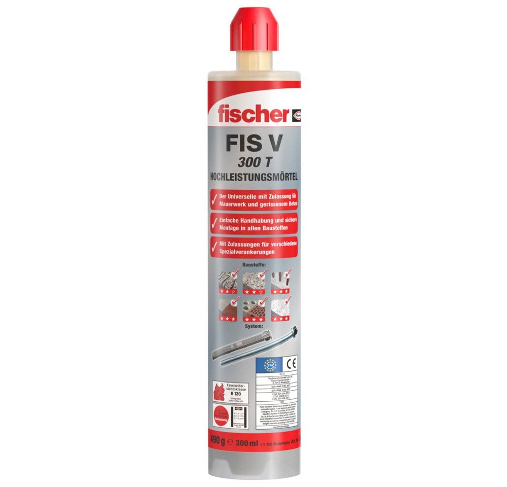 Fischer Befestigungstechnik Schrauben- und Dübel-Set FISCHER Hochleistungsmörtel FIS V 300 T 300ml von Fischer Befestigungstechnik