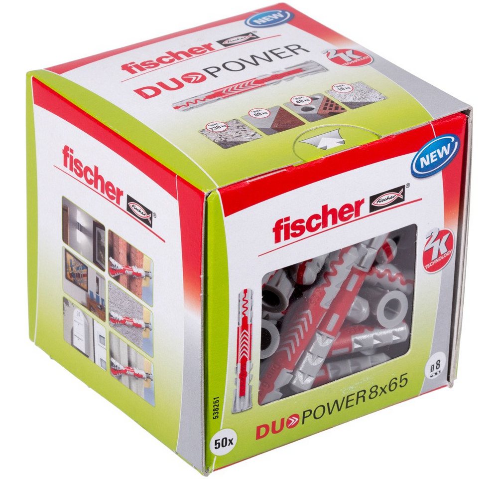 Fischer Befestigungstechnik Schrauben- und Dübel-Set FISCHER Universaldübel Duopower LD 8x65mm (50 Stk) von Fischer Befestigungstechnik