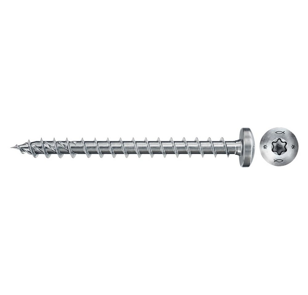 Fischer Befestigungstechnik Spanplattenschraube Power Fast II mit Panhead, Innenstern TX, (Stahl weiß verzinkt, 100 St), 6x40 mm von Fischer Befestigungstechnik