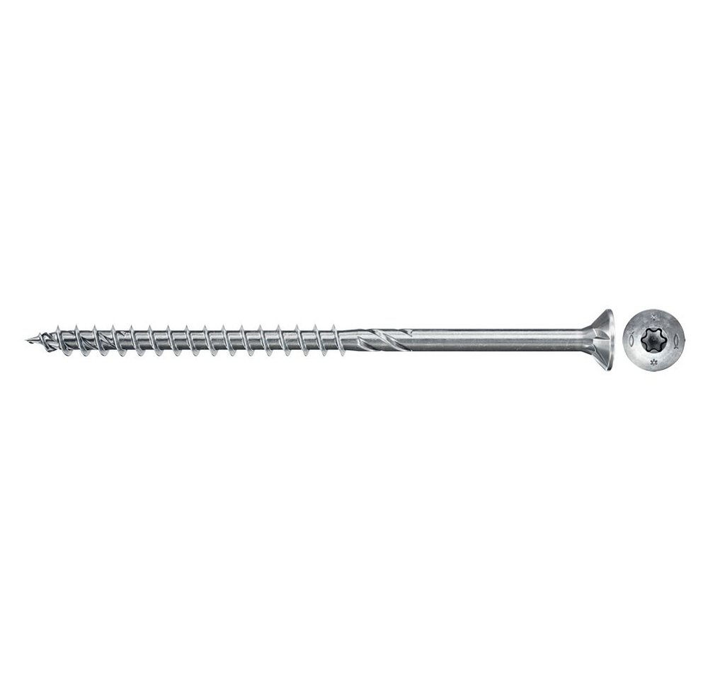 Fischer Befestigungstechnik Spanplattenschraube Power Fast II mit Senkkopf, Innenstern TX, (Stahl weiß verzinkt, 1000 St), 3,5x35 mm von Fischer Befestigungstechnik