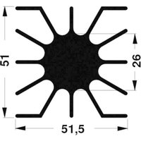 Fischer Elektronik - 10020378 sk 46 10 sa LED-Kühlkörper 2.4 k/w (l x b x h) 51 x 51 x 10 mm von Fischer Elektronik