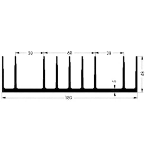Fischer Elektronik 10021159 SK 53 75 SA Kühlkörper 0.85 K/W (L x B x H) 75 x 180 x 48 mm von Fischer Elektronik