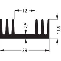 Fischer Elektronik 10018943 SK 09 50 SA Kühlkörper 7.2 K/W (L x B x H) 50 x 29 x 11.5mm TO-220, SO von Fischer Elektronik