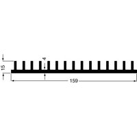 Fischer Elektronik 10020138 SK 44 200 SA Strangkühlkörper 0.9 K/W (L x B x H) 200 x 159 x 15mm von Fischer Elektronik