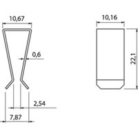 Fischer Elektronik - Transistor-Klammer Passend für (Gehäuseart (Halbleiter)): TO-220 (l x b x h) 22 von Fischer Elektronik