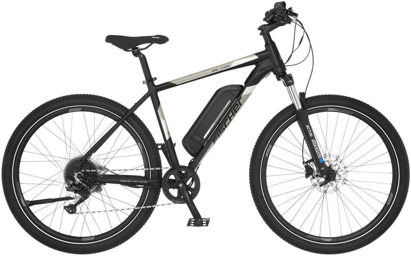 FISCHER Fahrrad E-Bike MONTIS EM 1726 422, 10 Gang, Kettenschaltung, Heckmotor, 418 Wh Akku von Fischer Fahrrad