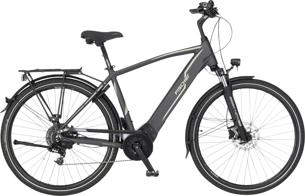 Fischer E-Bike Trekking Viator 5.0i Herren 28 Zoll 10-Gang 504 Wh grau von Fischer Fahrrad