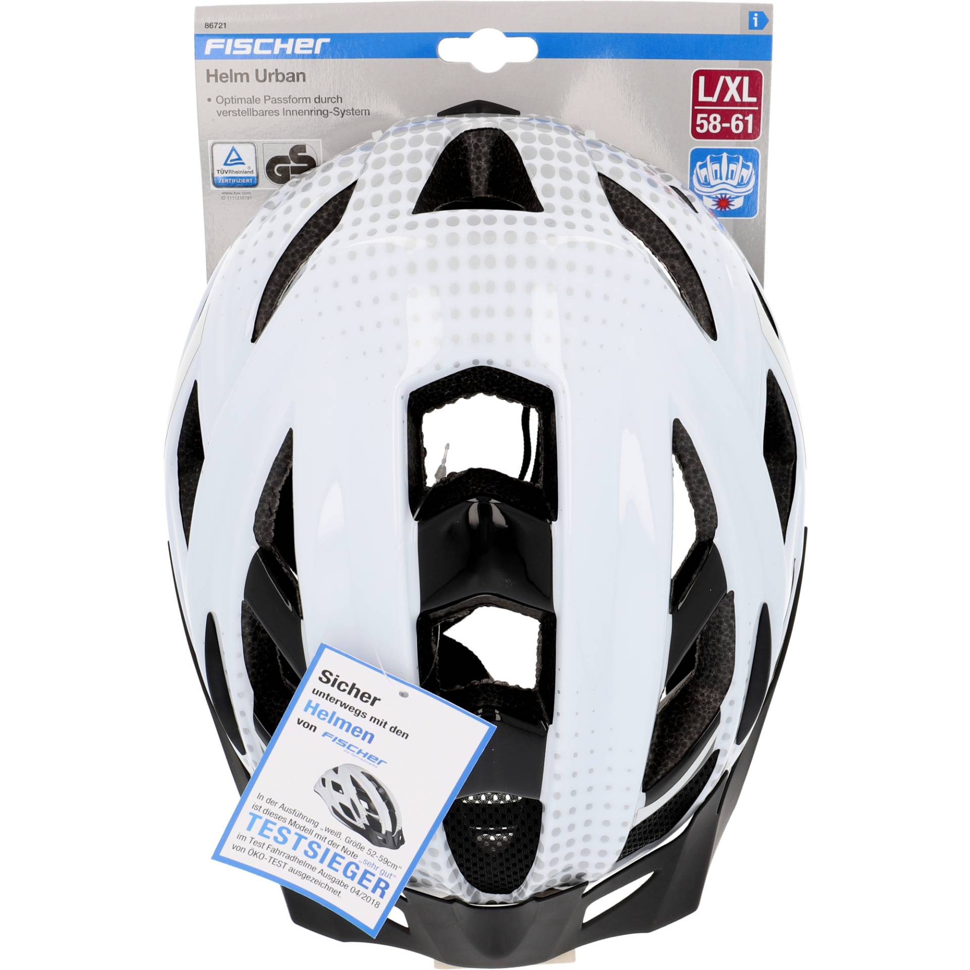 Fischer Fahrrad Fahrradhelm 'Urban Lano' weiß L/XL von Fischer Fahrrad