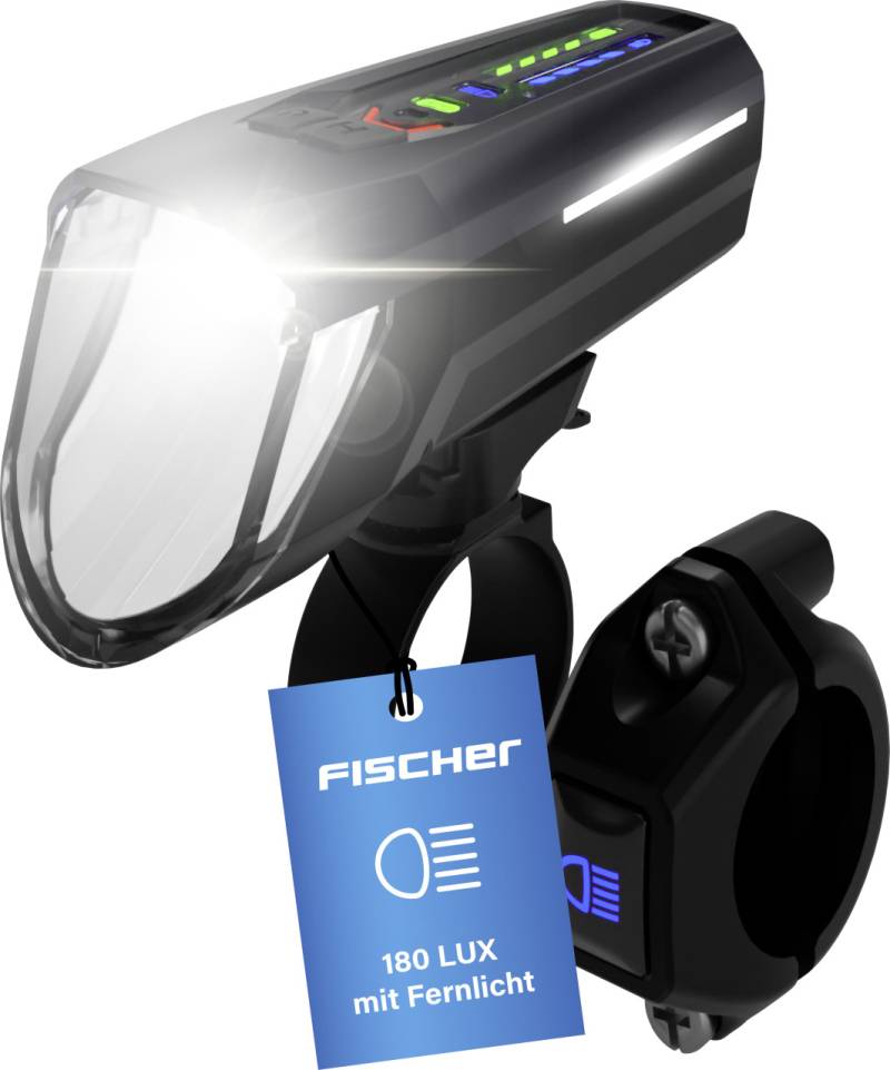 Fischer LED-Frontlicht 100 Lux mit Fernlicht von Fischer Fahrrad