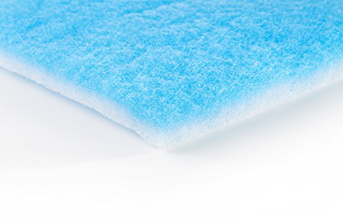 Filtermatte blau/weiß für Lüfter und Hausgeräte 1 x 1 m Filterklasse G4 zum Zuschneiden Filtervlies blau für Heizung, Filterstoff für Hausheizung, Luftfilter Heizung, Filtervlies G4 selber zuschneiden von Fischer