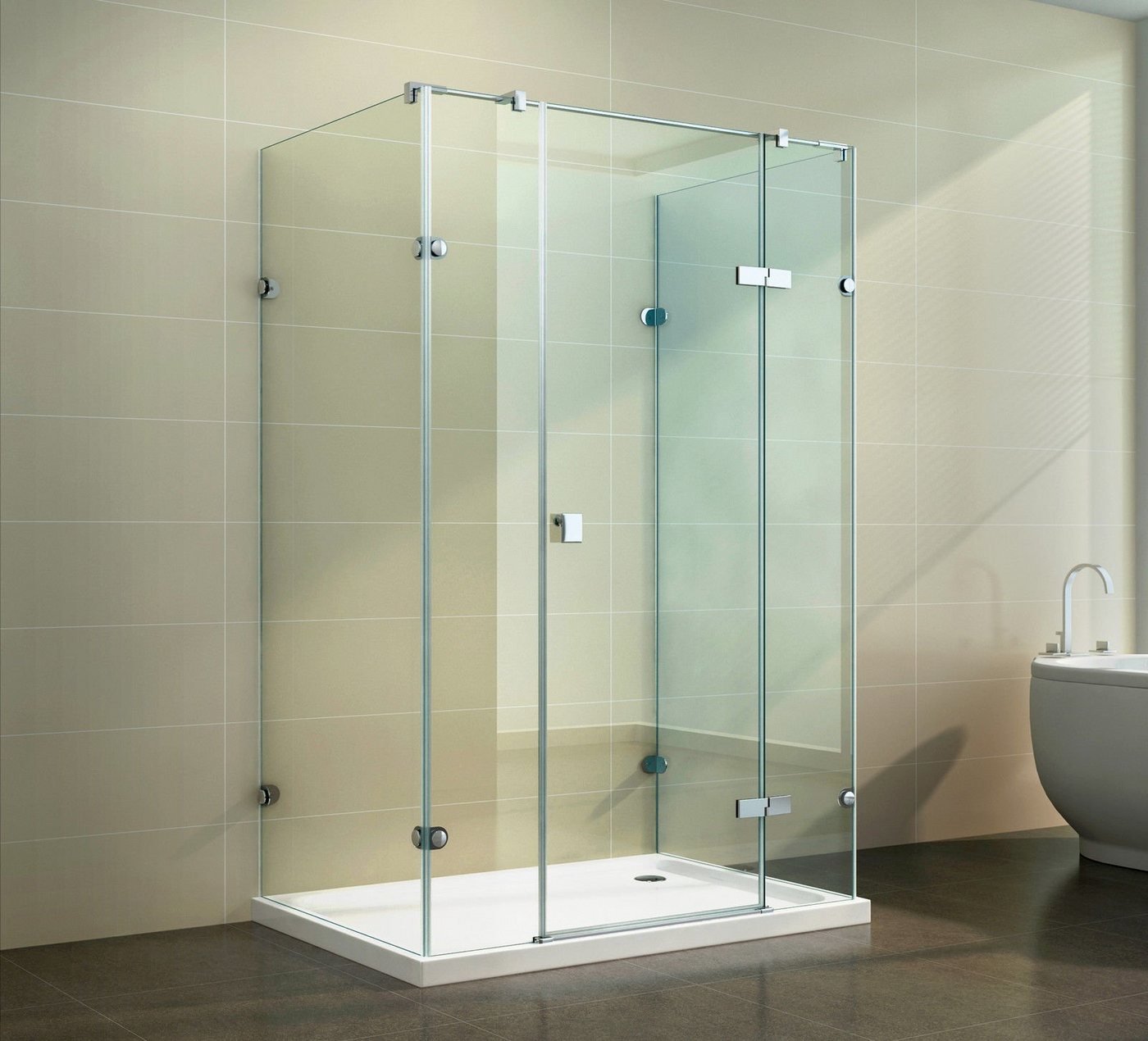 Fischer und Adamek Eckdusche Duschkabine Dusche U Form U Duschabtrennung 8mm ESG NANO-Beschichtung, Isar, BxT: 120x80 cm, Klarglas Fischer und Adamek Eckdusche Duschkabine Dusche U Form U Duschabtrennung 8mm ESG NANO-Beschichtung, Isar, BxT: 120x80 cm, Klarglas von Fischer und Adamek
