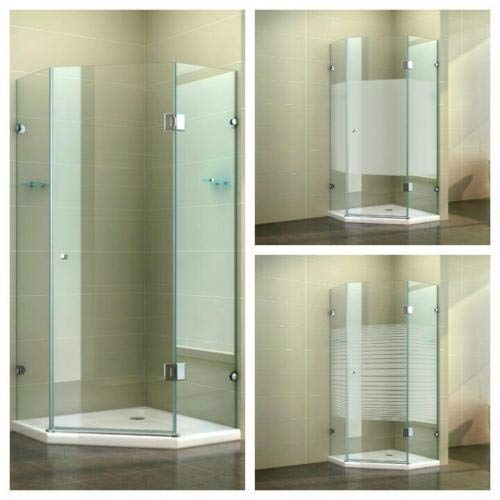 Fünfeckdusche Eckdusche Duschkabine Duschabtrennung Eckdusche Fünfeck Glas, Größe:100 x 100 x 190 cm, Dusche_Amazon:Einstieg DIN links | Gestreift | mit Duschtasse & Ablauf Fünfeckdusche Eckdusche Duschkabine Duschabtrennung Eckdusche Fünfeck Glas, Größe:100 x 100 x 190 cm, Dusche_Amazon:Einstieg DIN links | Gestreift | mit Duschtasse & Ablauf von Fischer und Adamek