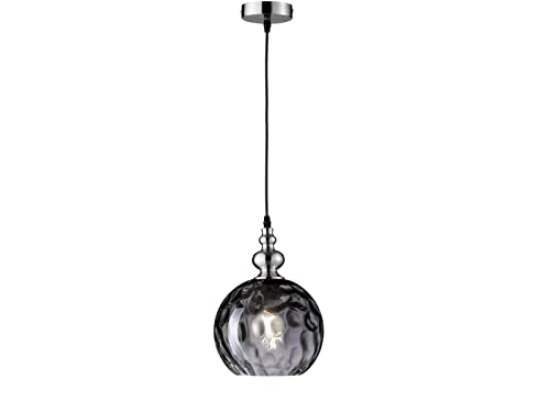 Edle Kugel Pendelleuchte ULLER mit Filament LED, Ø 20 cm, Nickel matt, Glaskugel Rauchfarben, E27 Fassung Edle Kugel Pendelleuchte ULLER mit Filament LED, Ø 20 cm, Nickel matt, Glaskugel Rauchfarben, E27 Fassung von Fischer & Honsel