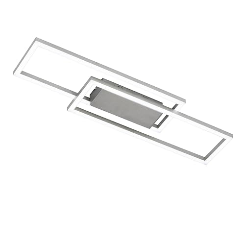 Fischer & Honsel Deckenleuchte, Seth | aluminiumfarben gebürstet| L: 70 cm, B: 19 cm, H: 4,5 cm| stufenlos dimmbar| Farbtemperatureinstellung| 1x LED 22 Watt 2700/6500 K| 3600 lm| EEG: E von Fischer & Honsel