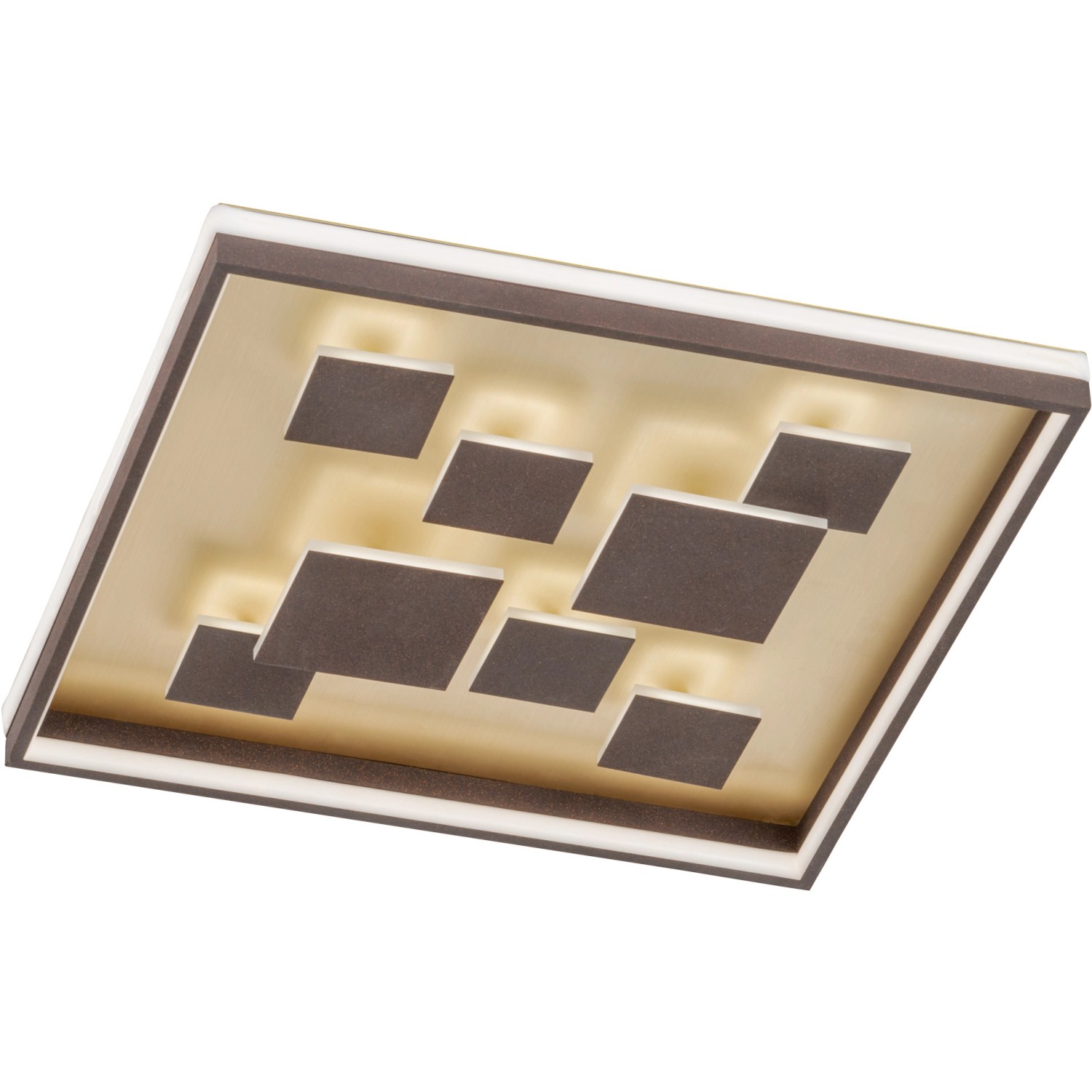 Fischer & Honsel LED-Deckenleuchte Rico 1x 46 W Gold-Braun 6300 lm von Fischer & Honsel
