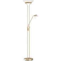 Fischer & Honsel LED-Stehleuchte 40145 messing weiß Glas Metall H/D: ca. 182x32 cm 1 Brennstellen von Fischer & Honsel