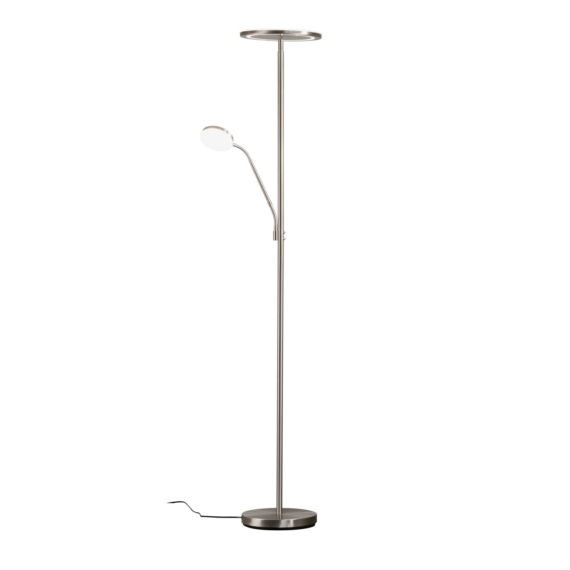 Fischer & Honsel LED-Stehleuchte SORENTO ca. H180 cm, D30,2 cm in Nickel matt, Acrylglas weiß Fischer & Honsel LED-Stehleuchte SORENTO ca. H180 cm, D30,2 cm in Nickel matt, Acrylglas weiß von Fischer & Honsel